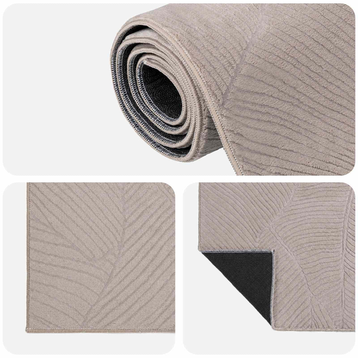 vidaXL Rug IZA Beige 120 x 170 cm 100% Polyester Low Pile 4