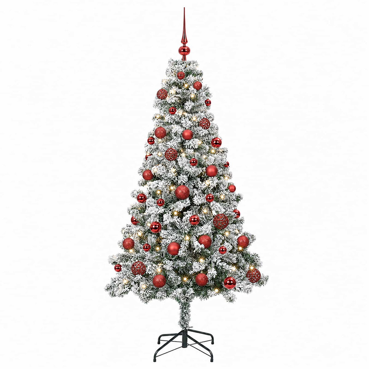 vidaXL Artificial Christmas Tree with Bauble 120 cm 150 LEDs 4