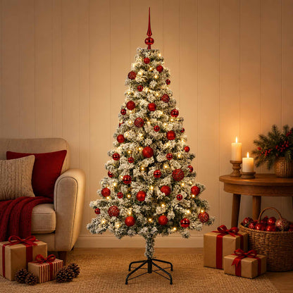 vidaXL Artificial Christmas Tree with Bauble 120 cm 150 LEDs 3