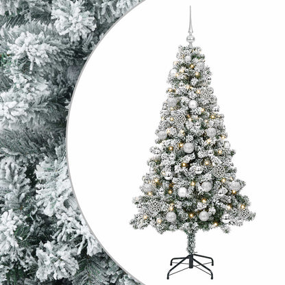 vidaXL Artificial Christmas Tree with Bauble 120 cm 150 LEDs 2