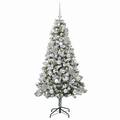 vidaXL Artificial Christmas Tree with Bauble 120 cm 150 LEDs 4