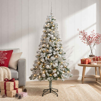 vidaXL Artificial Christmas Tree with Bauble 120 cm 150 LEDs 1