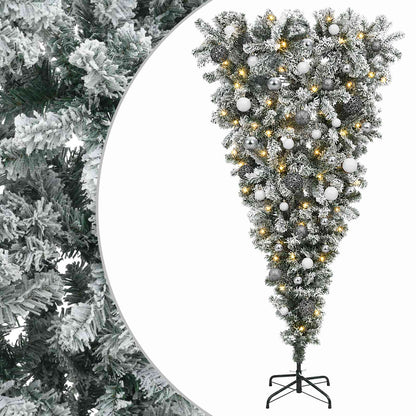 vidaXL Artificial Christmas Tree with Bauble 150 cm 150 LEDs 2