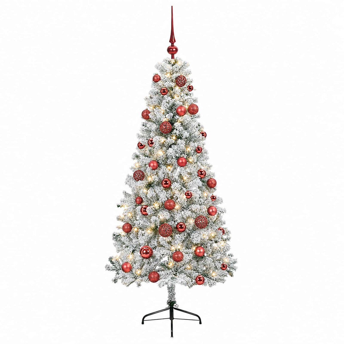 vidaXL Artificial Christmas Tree with Bauble 120 cm 150 LEDs 4