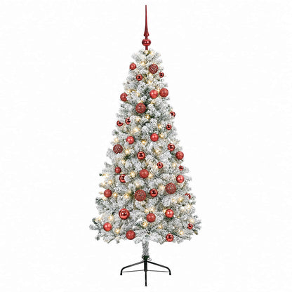 vidaXL Artificial Christmas Tree with Bauble 120 cm 150 LEDs 4