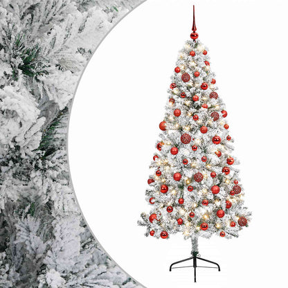 vidaXL Artificial Christmas Tree with Bauble 210 cm 300 LEDs 2
