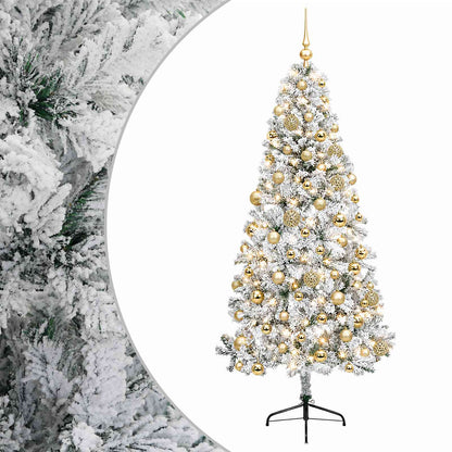 vidaXL Artificial Christmas Tree with Bauble 210 cm 300 LEDs 2