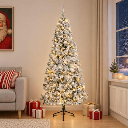 vidaXL Artificial Christmas Tree with Bauble 210 cm 300 LEDs 1