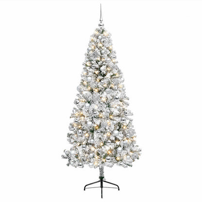 vidaXL Artificial Christmas Tree with Bauble 210 cm 300 LEDs 4