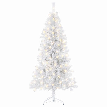 vidaXL Artificial Hinged Christmas Tree 210 cm 300 LEDs Warm White 4