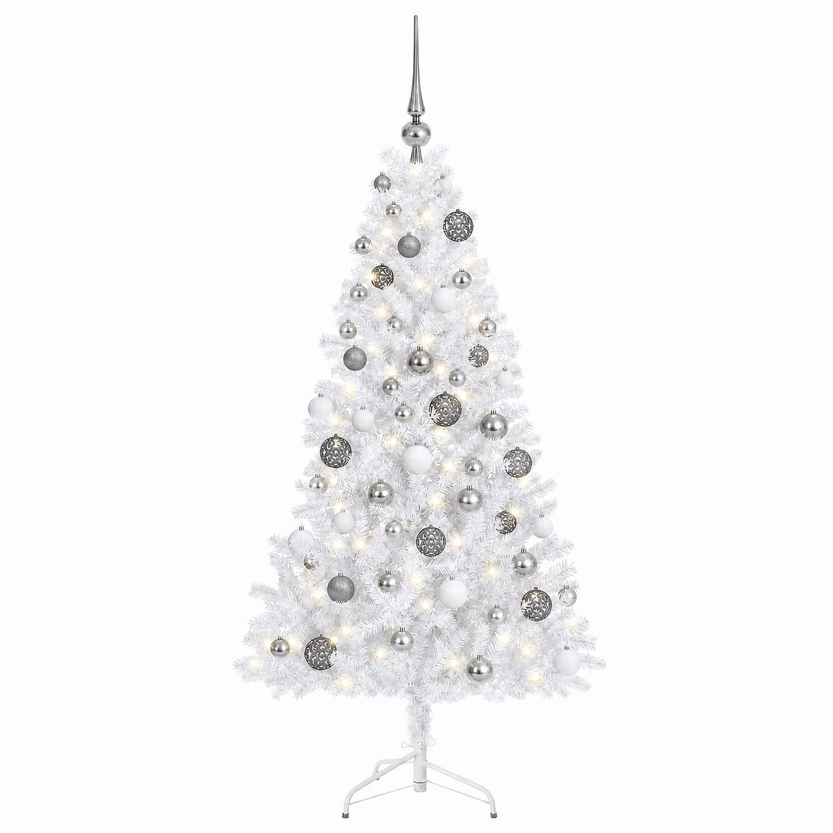 vidaXL Artificial Christmas Tree with Bauble 210 cm 300 LEDs 4