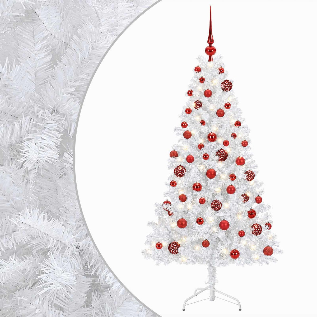 vidaXL Artificial Christmas Tree with Bauble 240 cm 300 LEDs 2