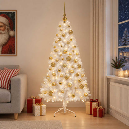 vidaXL Artificial Christmas Tree with Bauble 240 cm 300 LEDs 3