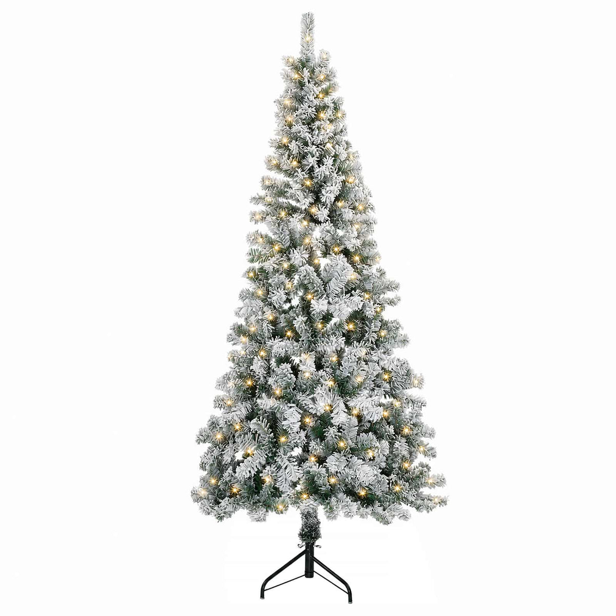 vidaXL Artificial Hinged Christmas Tree 150 cm 150 LEDs Warm White 4
