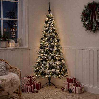 vidaXL Artificial Christmas Tree with Bauble 150 cm 150 LEDs 1