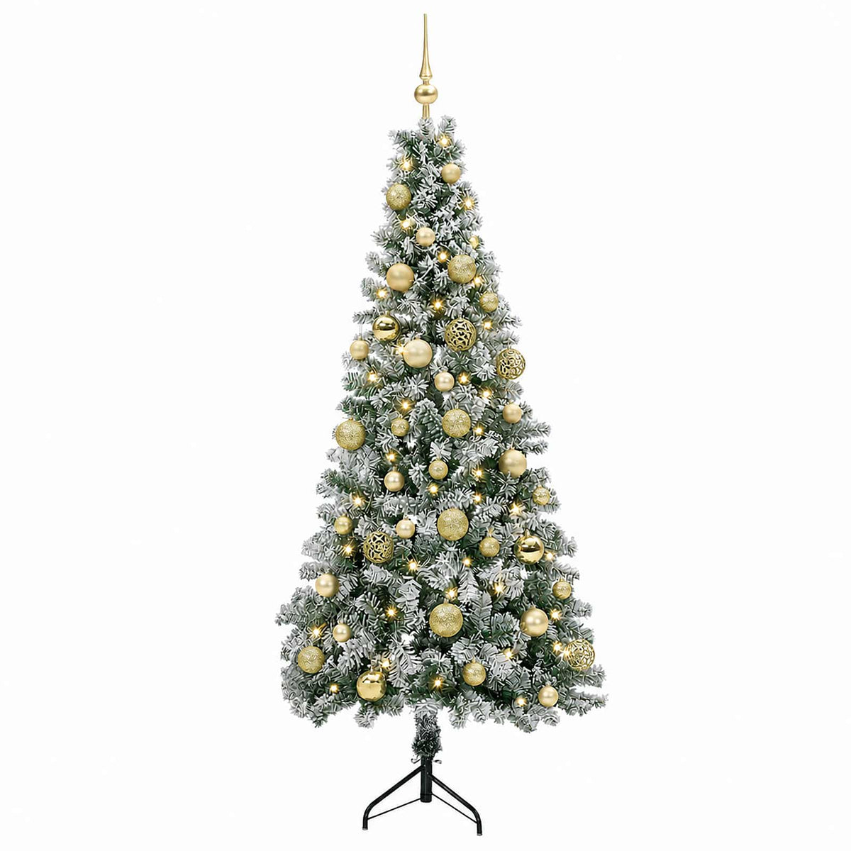 vidaXL Artificial Christmas Tree with Bauble 150 cm 150 LEDs 4