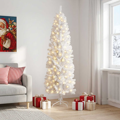 Artificial Slim Christmas Tree LEDs Warm White