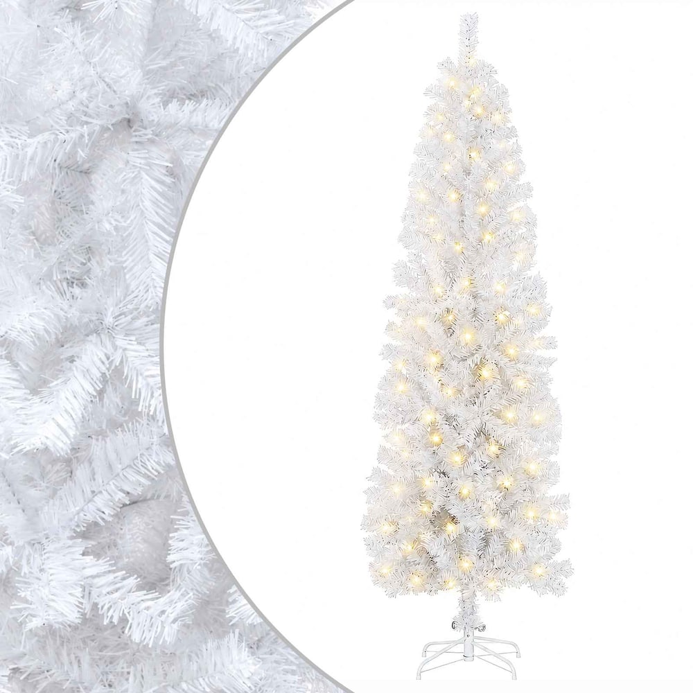 Artificial Slim Christmas Tree Bauble LEDs