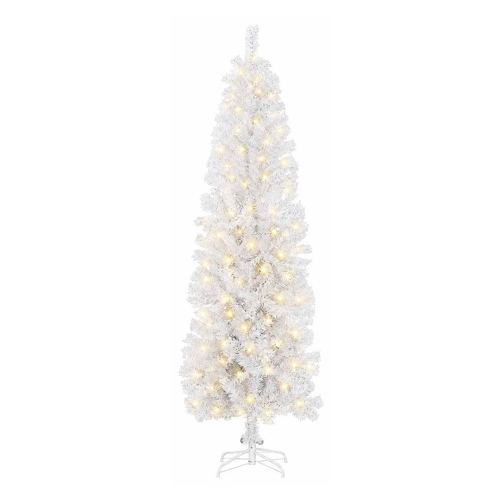Artificial Slim Christmas Tree Bauble LEDs