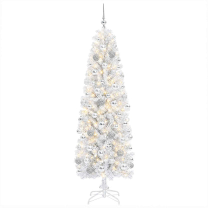 Artificial Slim Christmas Tree Bauble LEDs