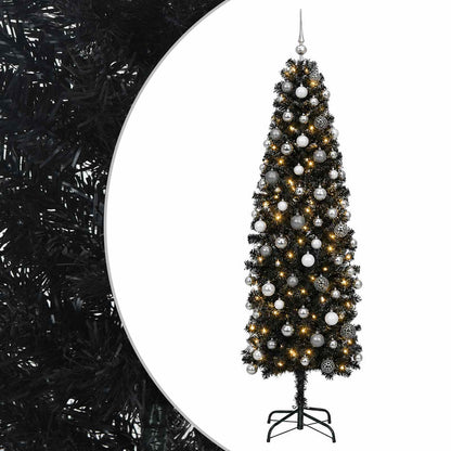 Artificial Slim Christmas Tree Bauble LEDs