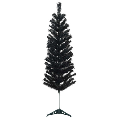 vidaXL Artificial Slim Christmas Tree with Bauble 150 cm 150 LEDs 5