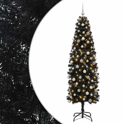 Artificial Slim Christmas Tree Bauble LEDs