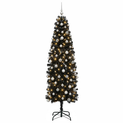 Artificial Slim Christmas Tree Bauble LEDs