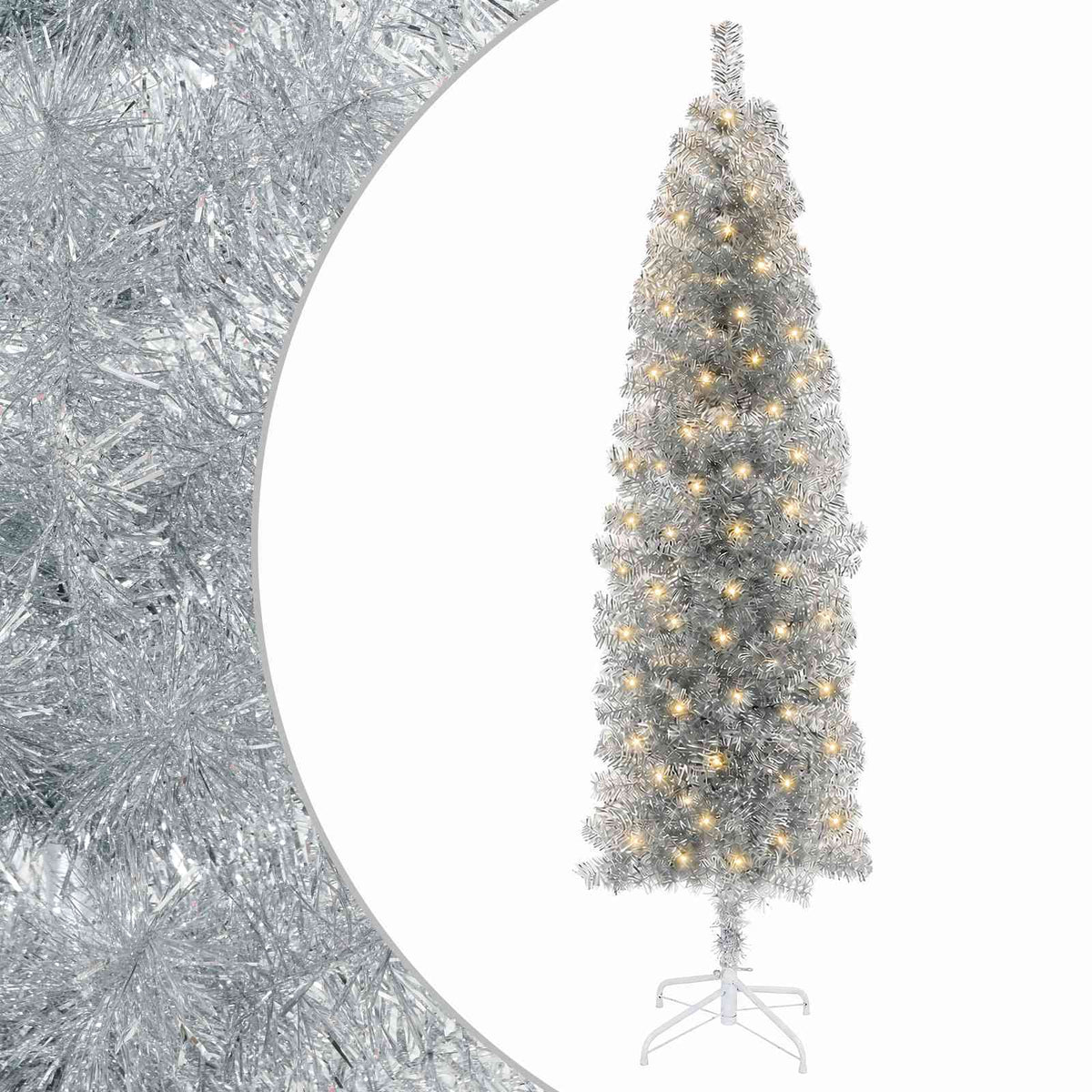 Artificial Slim Christmas Tree in White