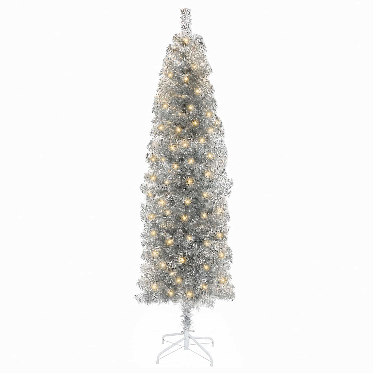 Artificial Slim Christmas Tree in White