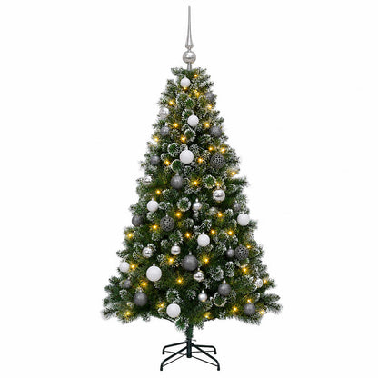 vidaXL Artificial Christmas Tree with Bauble 120 cm 150 LEDs 4