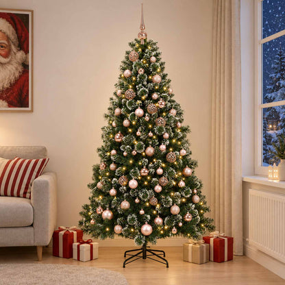 Artificial Christmas Tree Bauble LEDs pink balls
