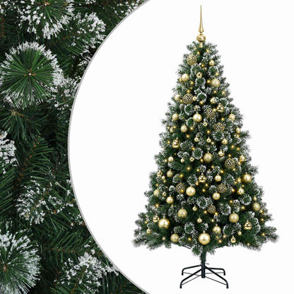 vidaXL Artificial Christmas Tree with Bauble 240 cm 300 LEDs 2