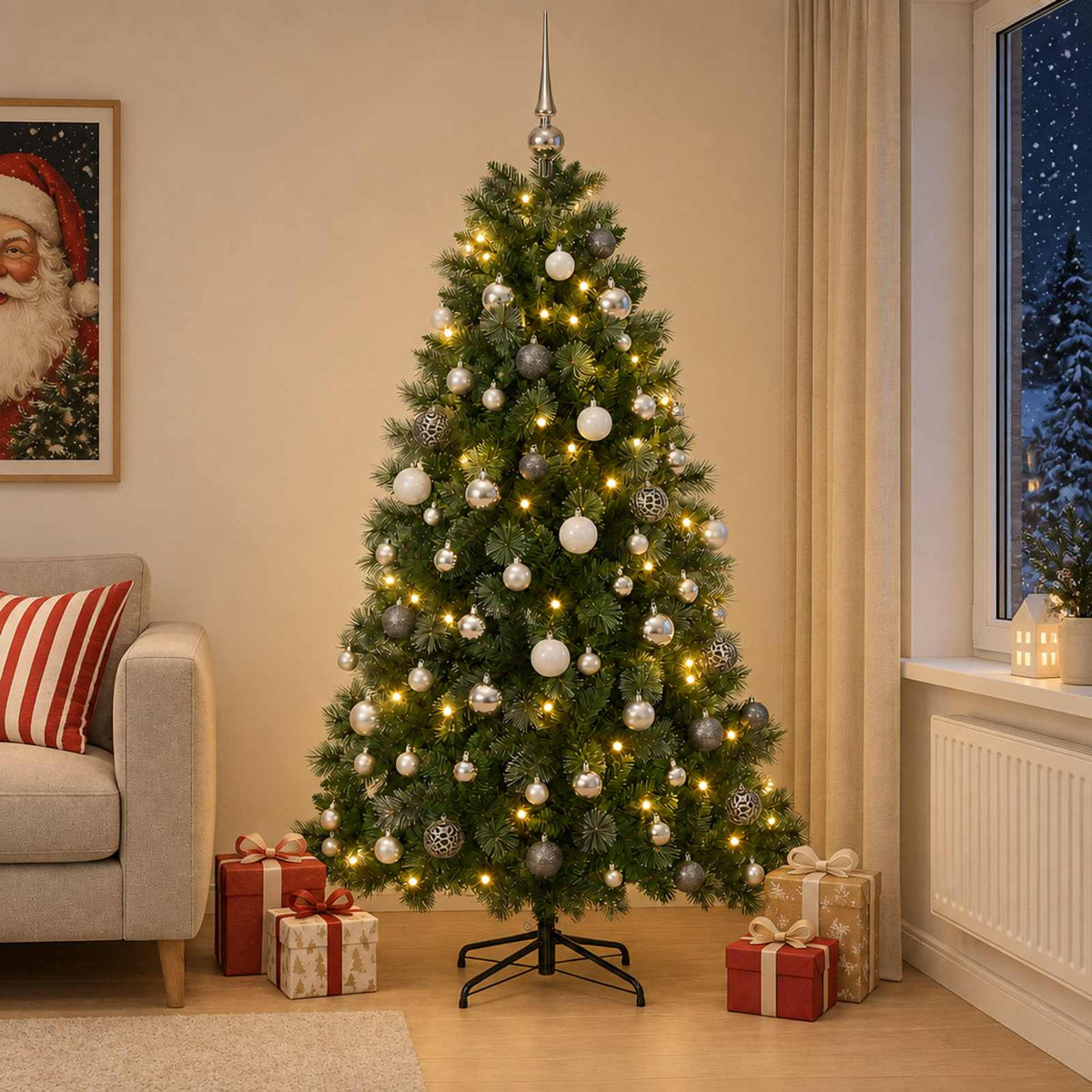 Artificial Christmas Tree Bauble LEDs