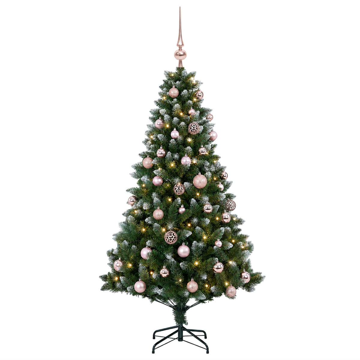 vidaXL Artificial Christmas Tree with Bauble 120 cm 150 LEDs 4