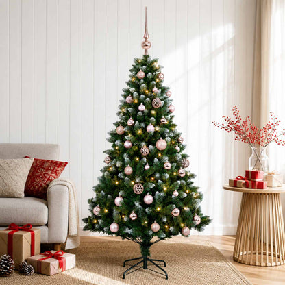 vidaXL Artificial Christmas Tree with Bauble 120 cm 150 LEDs 3