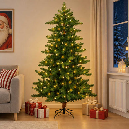 vidaXL Artificial Christmas Tree 120 cm 150 LEDs Warm White 1