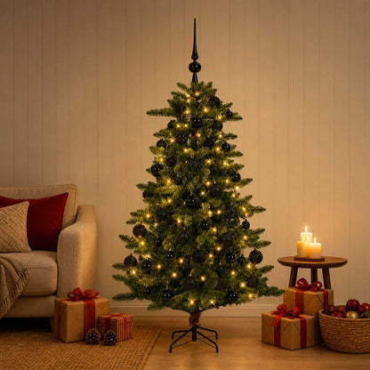 vidaXL Artificial Christmas Tree with Bauble 120 cm 150 LEDs 1