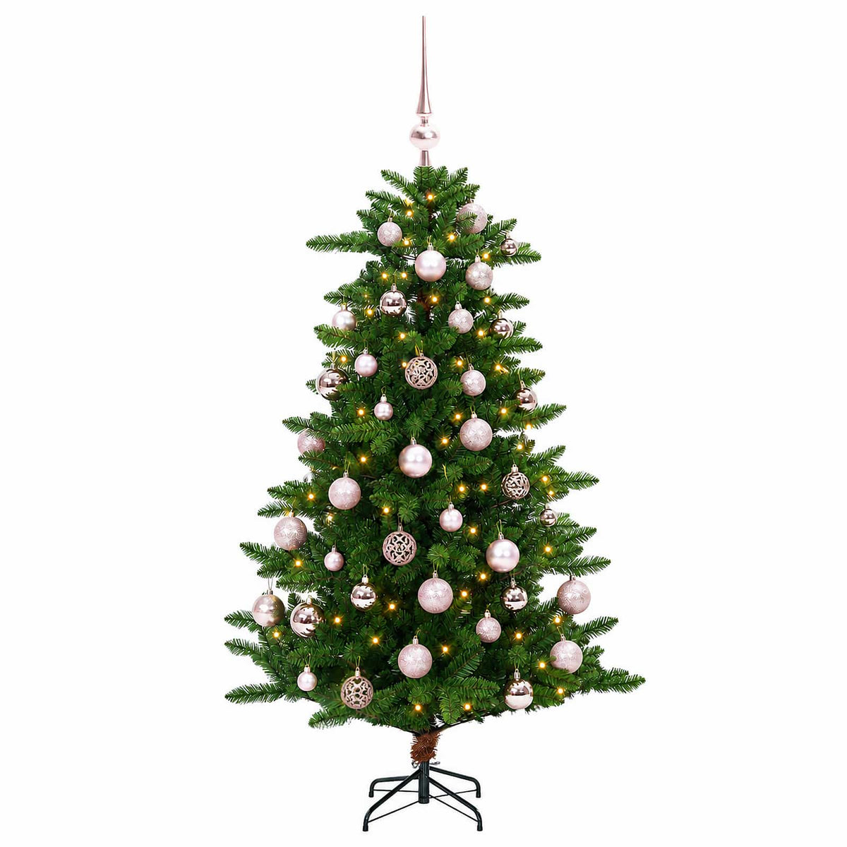 vidaXL Artificial Christmas Tree with Bauble 120 cm 150 LEDs 4