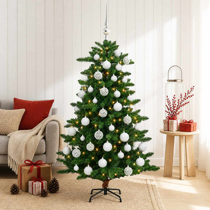 vidaXL Artificial Christmas Tree with Bauble 120 cm 150 LEDs 1