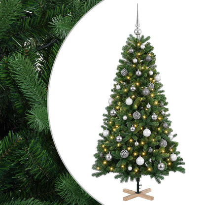 vidaXL Artificial Christmas Tree with Bauble 120 cm 150 LEDs 2