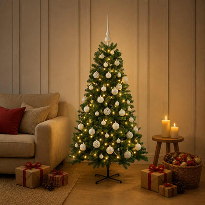 Artificial Christmas Tree Bauble LEDs white balls