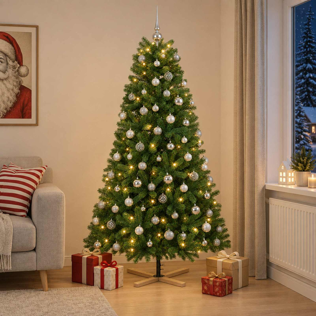 Artificial Christmas Tree Bauble LEDs