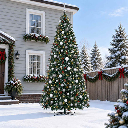 Artificial Hinged Christmas Tree Bauble LEDs