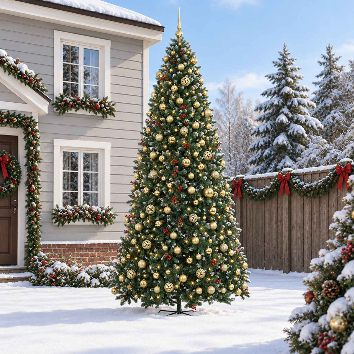 Artificial Hinged Christmas Tree Bauble LEDs