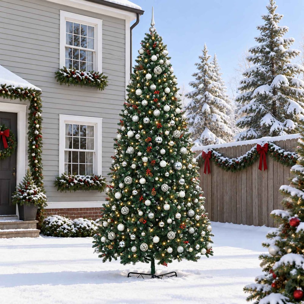 Artificial Hinged Christmas Tree Bauble LEDs