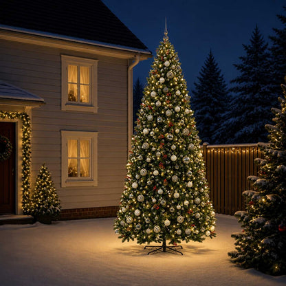 Artificial Hinged Christmas Tree Bauble LEDs