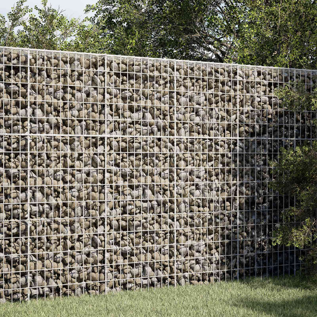 vidaXL Gabion with 3.5 mm Wire and 5x10 cm Mesh 50x10x150 cm 1
