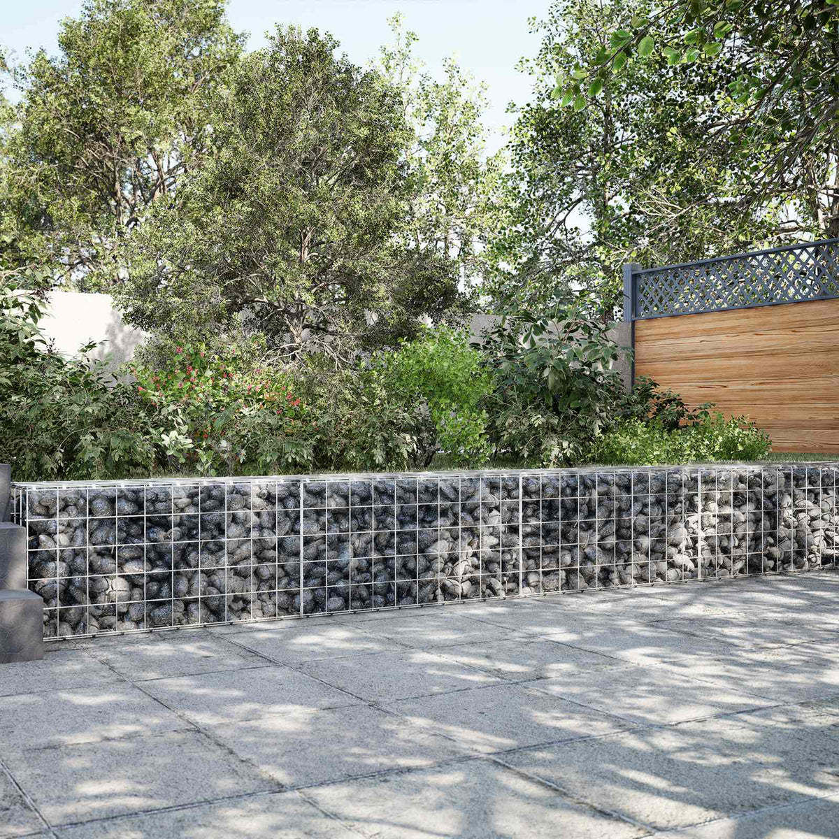 vidaXL Gabion with 3.5 mm Wire and 10x10 cm Mesh 50x10x50 cm