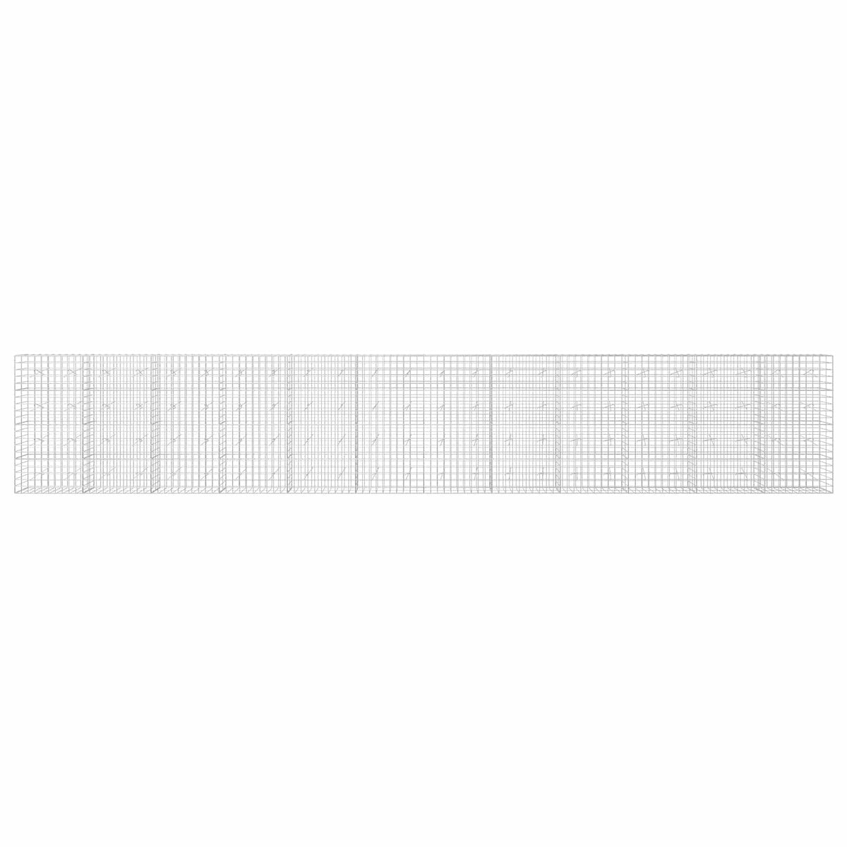 vidaXL Gabion with 3.5 mm Wire and 10x10 cm Mesh 1200x20x200 cm 3